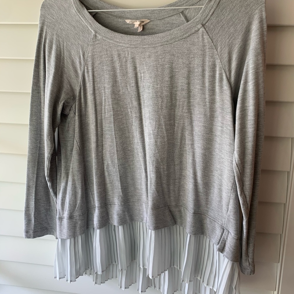 Rebecca Taylor - Long sleeve pleated blouse
